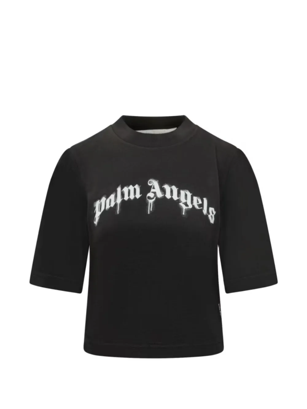 Palm Angels curved logo boxy T-shirt - Braun