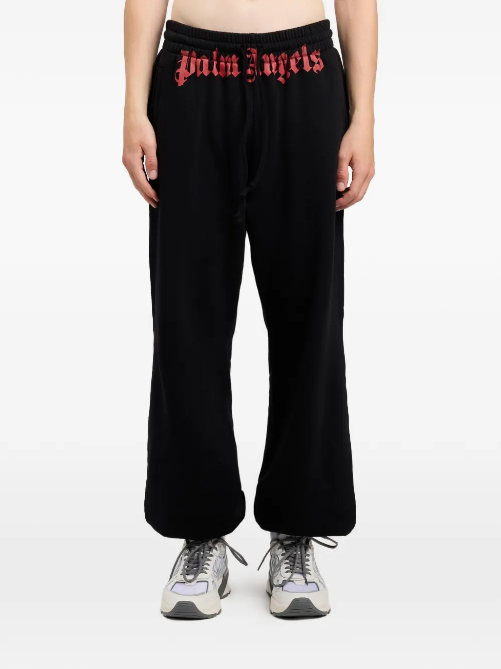Palm Angels Waist trainingsbroek met logo Zwart