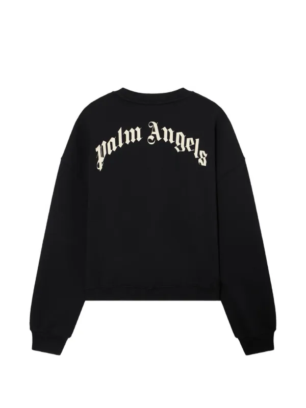 Palm Angels クロップド スウェットシャツ | ブラック | FARFETCH JP