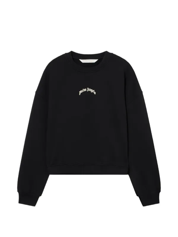 Palm Angels クロップド スウェットシャツ | ブラック | FARFETCH JP