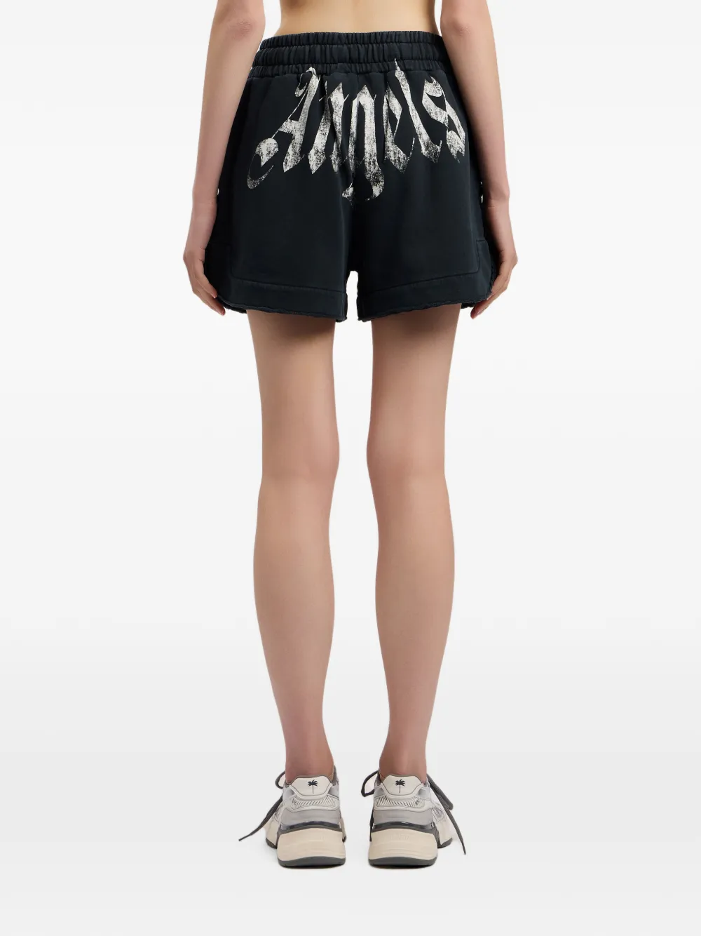 Palm Angels Big trainingsshorts met logo Zwart