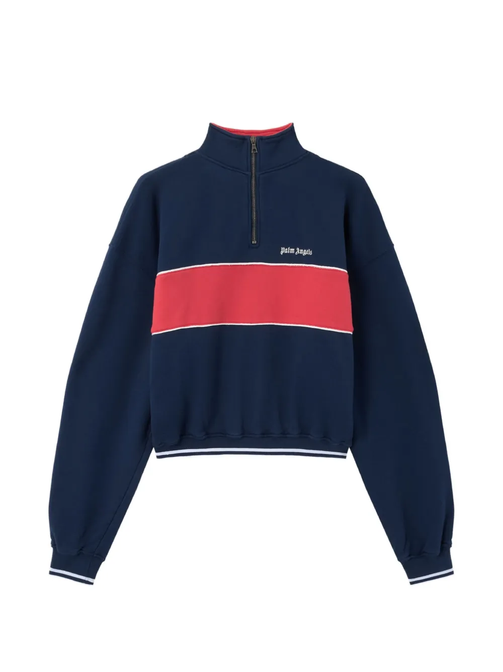 Palm Angels Classic logo half-zip sweatshirt - Blu