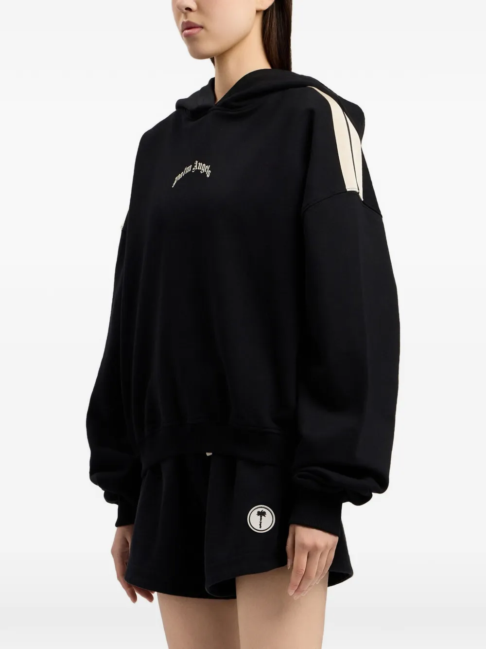  Palm Angels Sudadera Con Capucha Y Logo - Negro 
