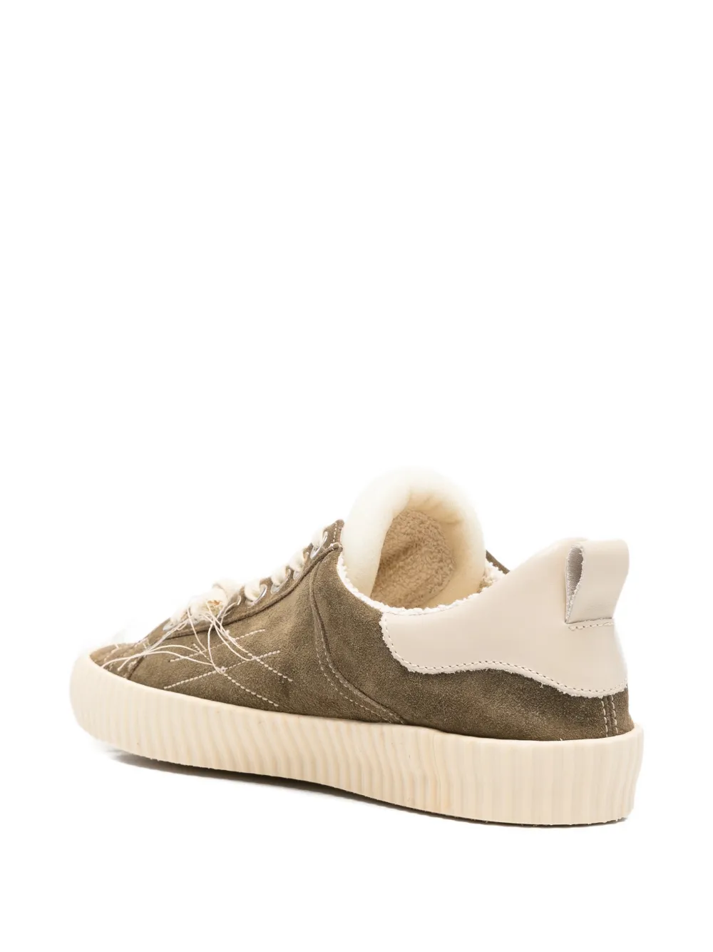  Springa Baskets Wavy En Daim - Marron 