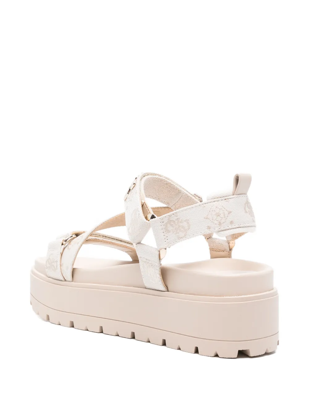  Guess Usa Logo Strap Sandals - Neutrals 