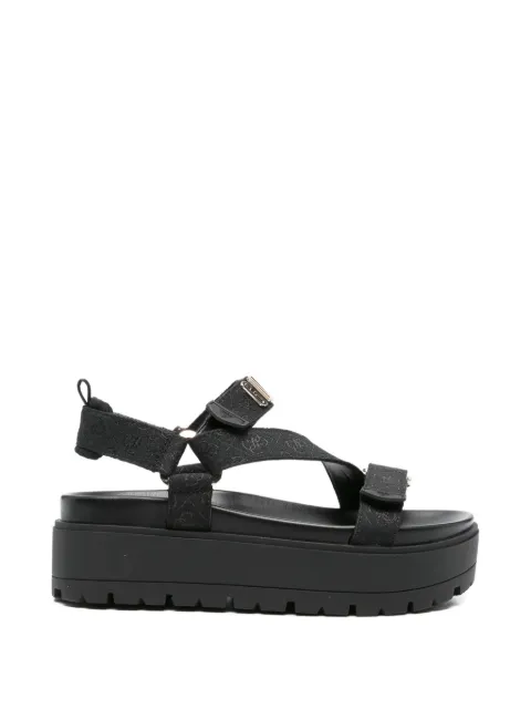 GUESS USA logo-lettering platform sandals
