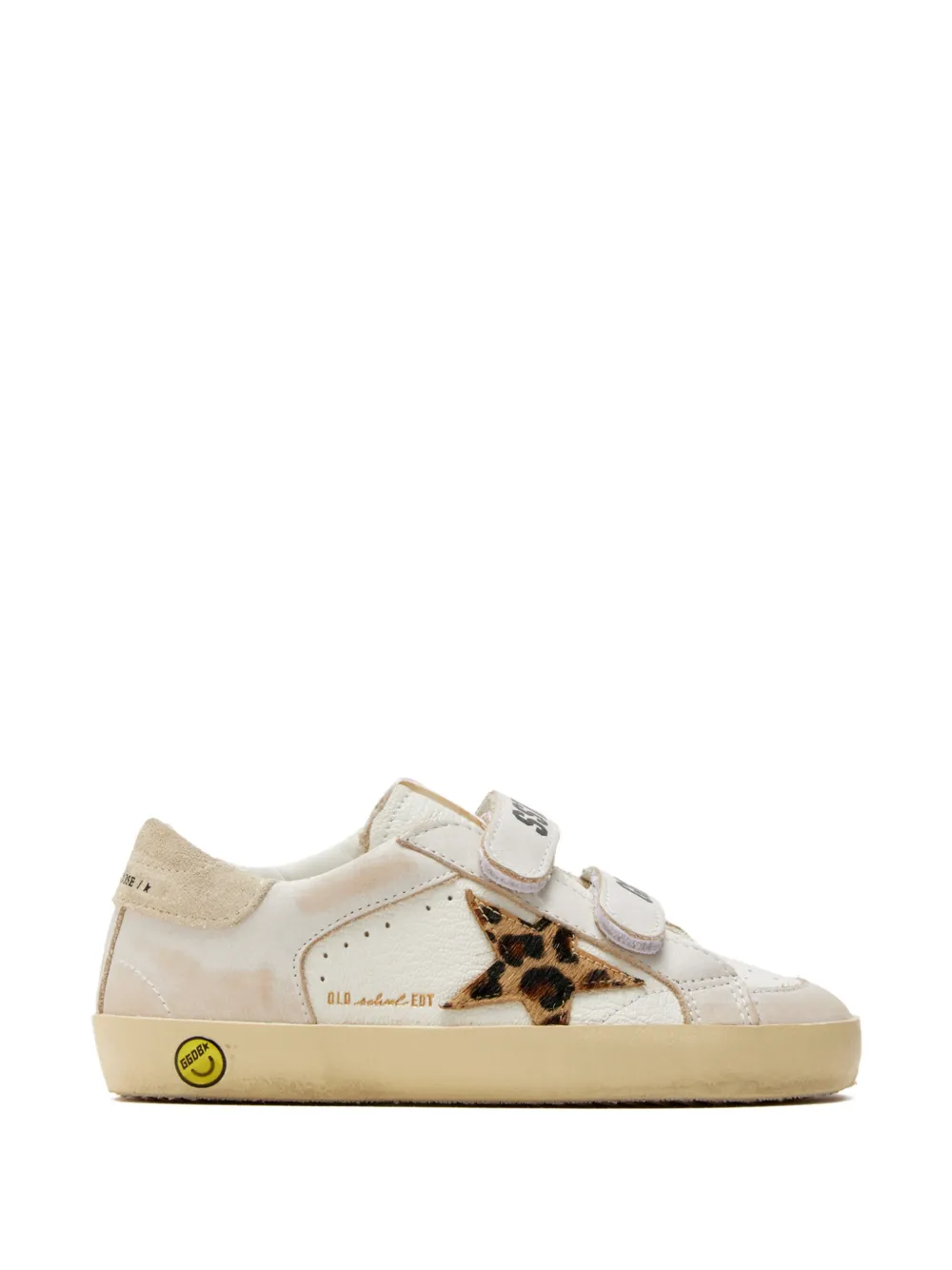Golden Goose Kids star appliqué strap sneakers Beige