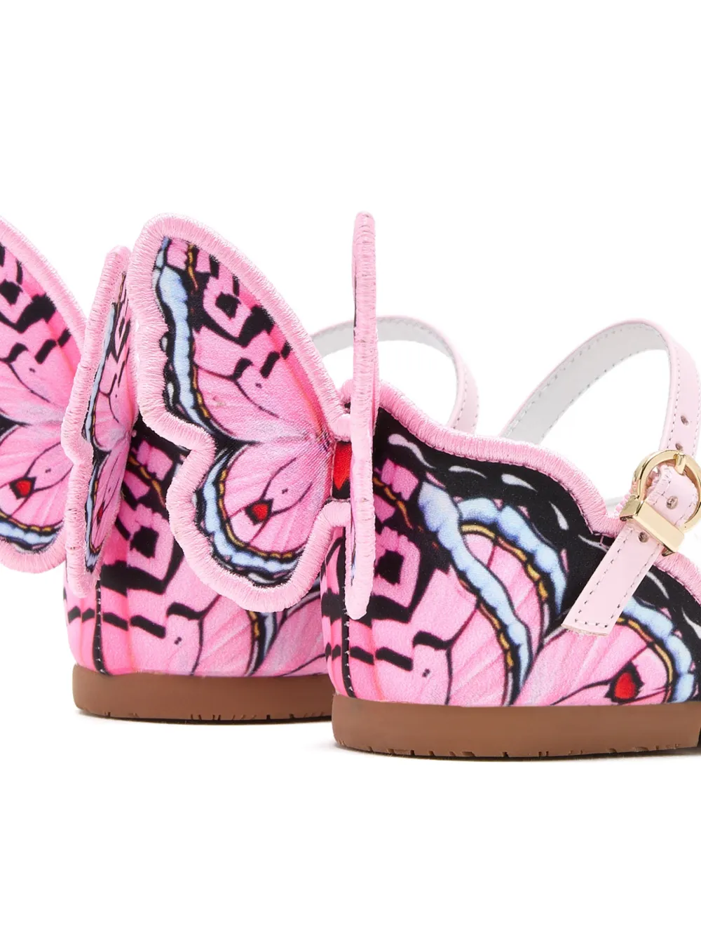 Sophia Webster Mini Chiara butterfly graphic sandals Roze
