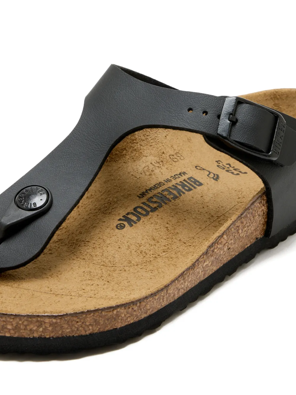 Birkenstock Kids Gizeh sandalen met gespbandje Zwart