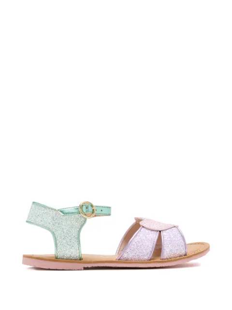 Sophia Webster Mini Amora heart glitter sandals