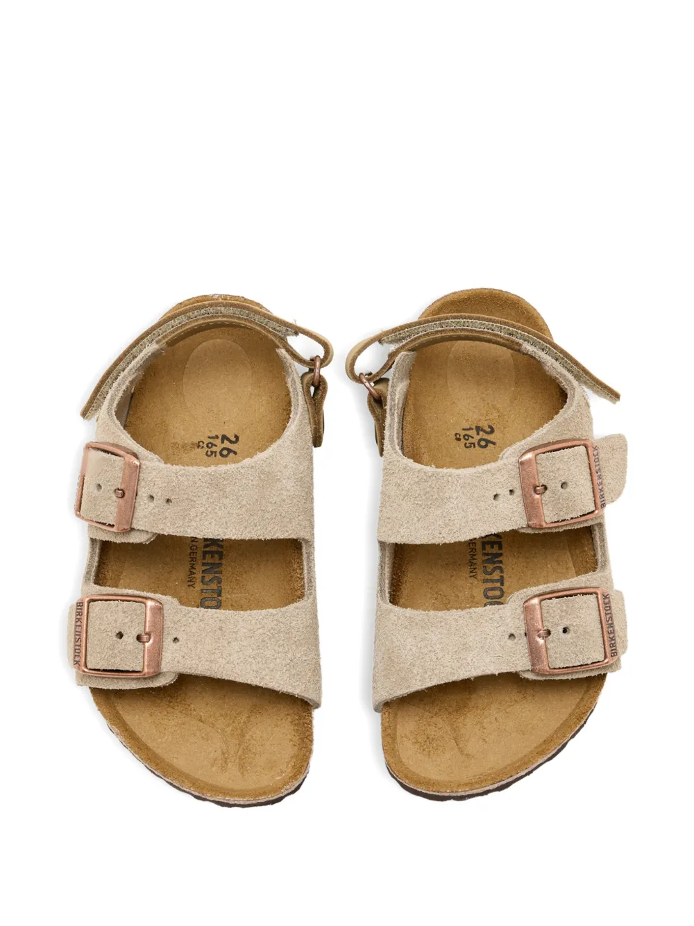 Birkenstock Kids Milano sandalen met gesp Beige