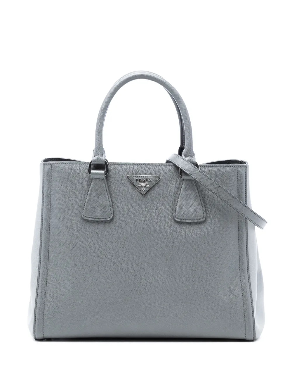 Prada Pre-Owned 2015-2026 Medium Bicolor Saffiano Lux Galleria satchel - Grigio