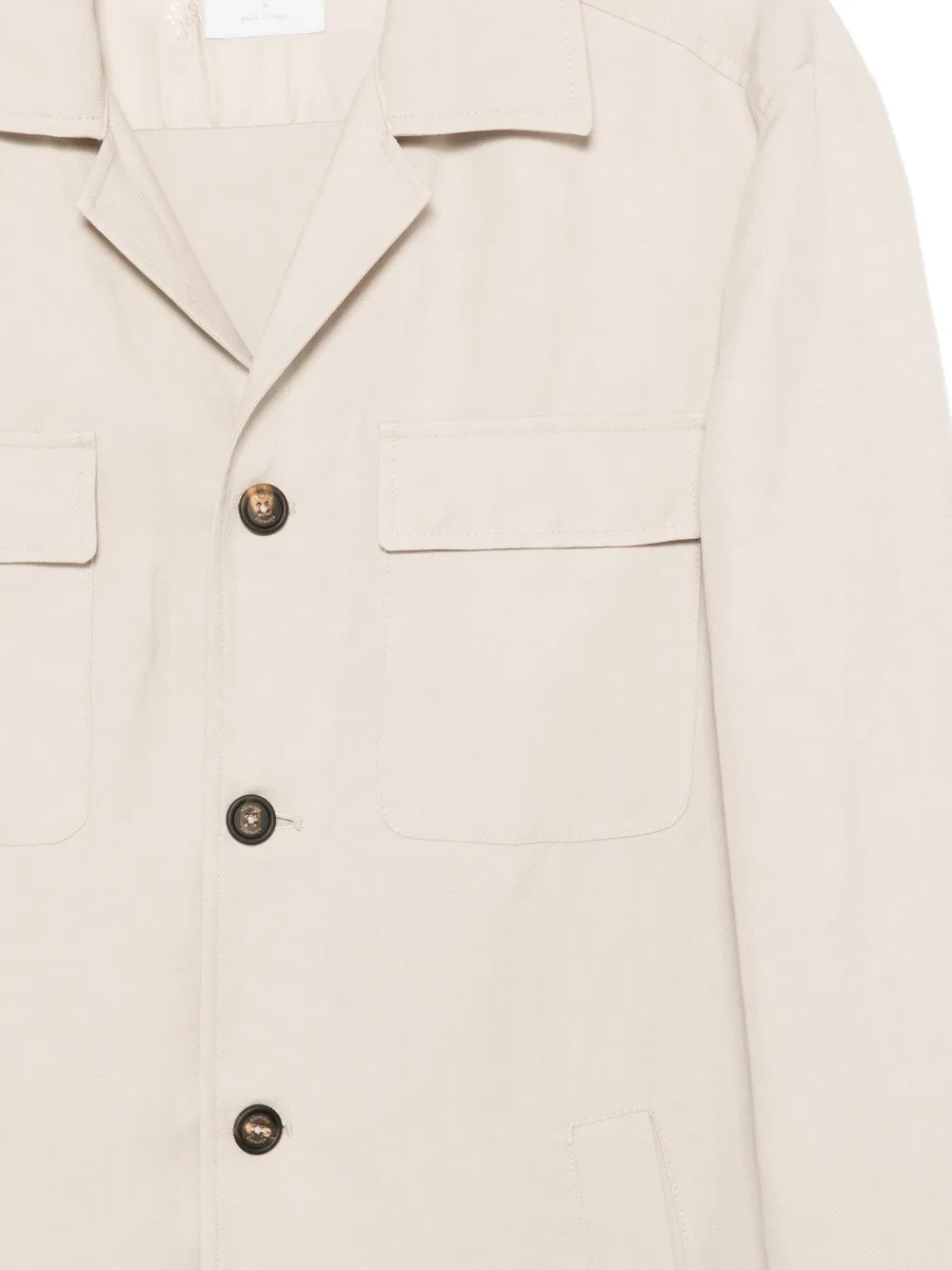 Buttoned Chest-Pocket Overshirt