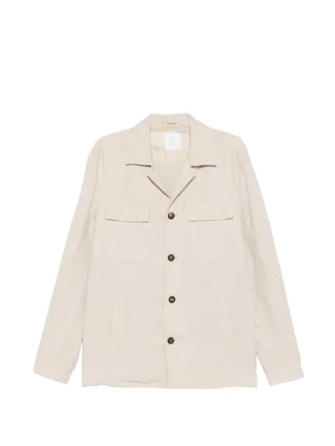Eleventy buttoned chest-pocket overshirt