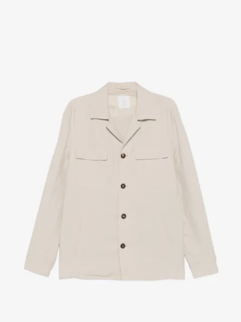Eleventy Camisa com bolso no busto e abotoamento