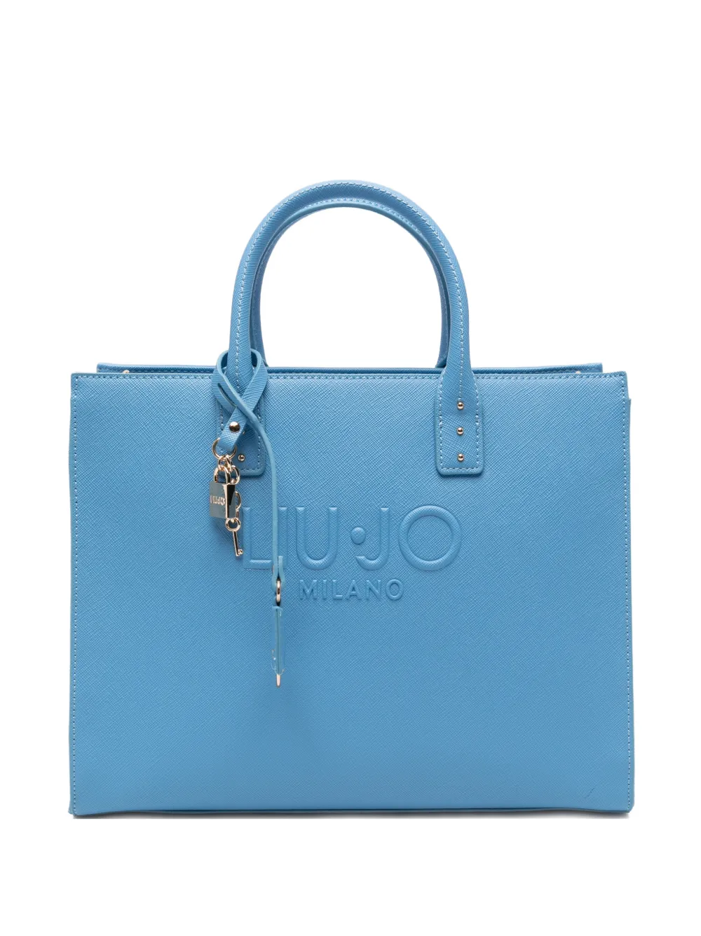 LIU JO embossed padlock tote bag - Blu