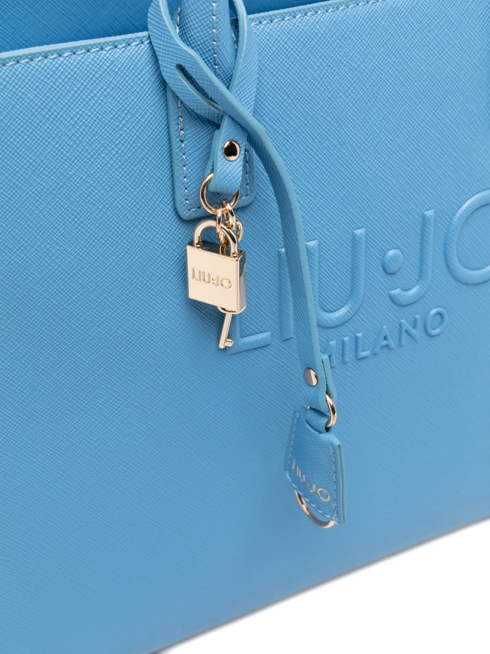 LIU JO Shopper met hangslot-reliëf Blauw