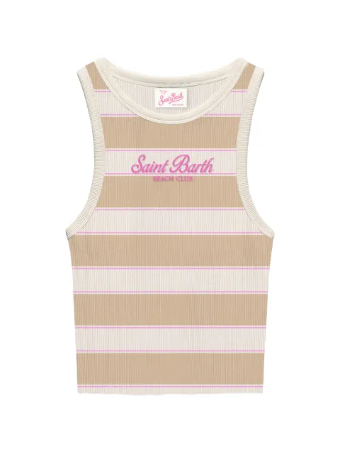 MC2 Saint Barth striped logo tank top 