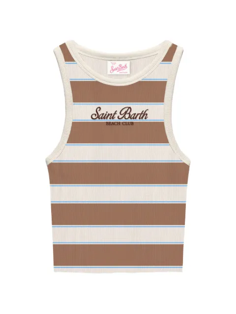 MC2 Saint Barth striped text vest