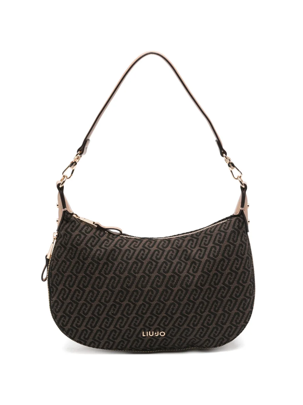 LIU JO logo-pattern shoulder bag - Nero