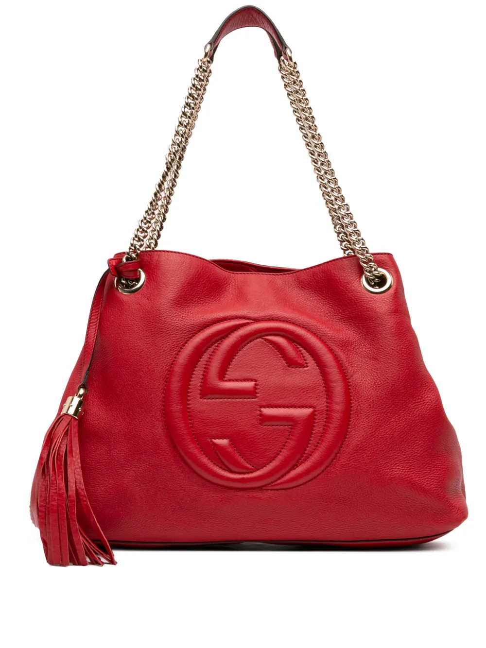 Gucci Pre-Owned 2016-2026 Medium Leather Soho Chain tote bag - Rosso