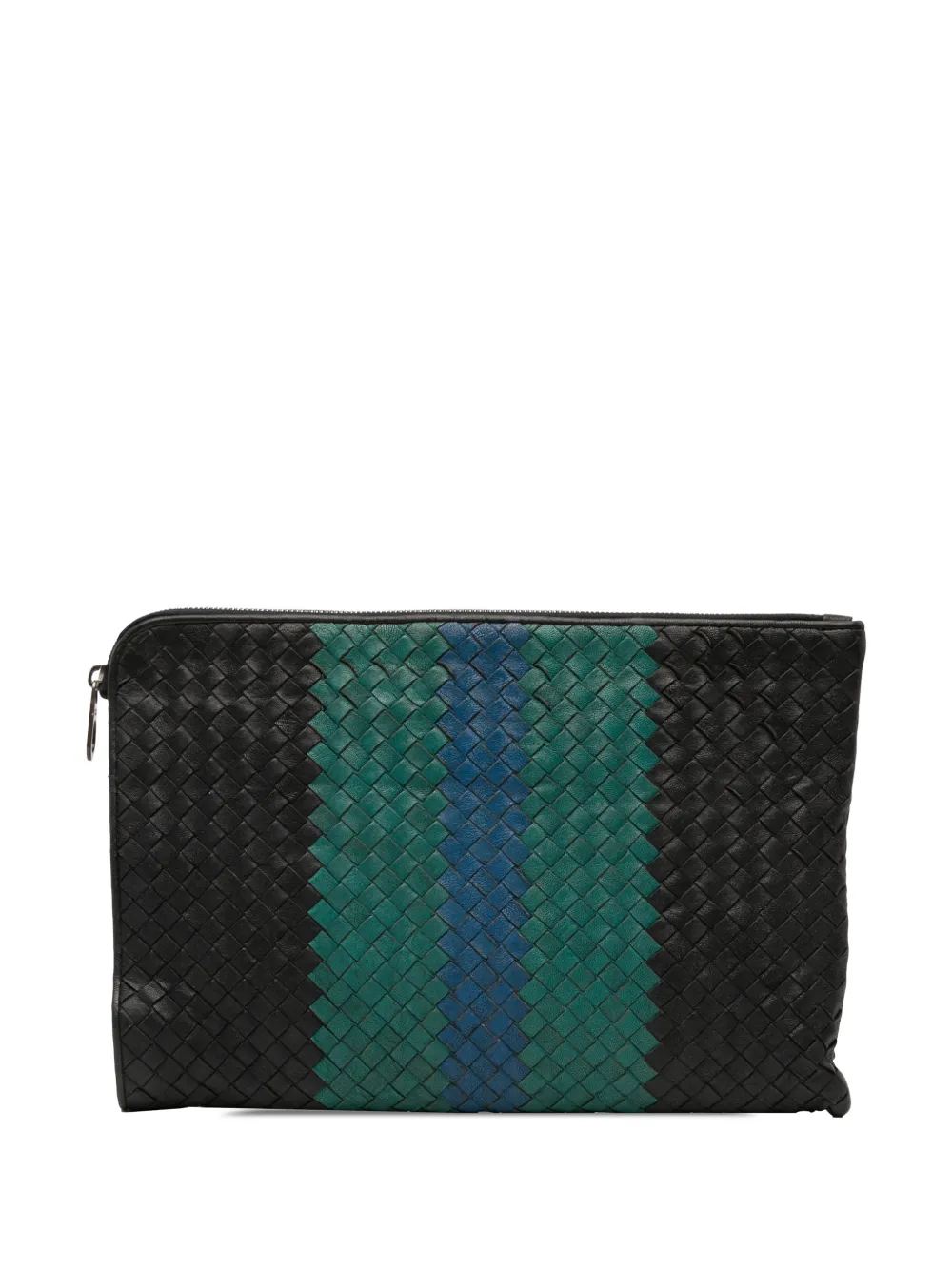 Bottega Veneta Pre-Owned 2012-2025 Tricolor Nappa Intrecciato clutch bag - Nero