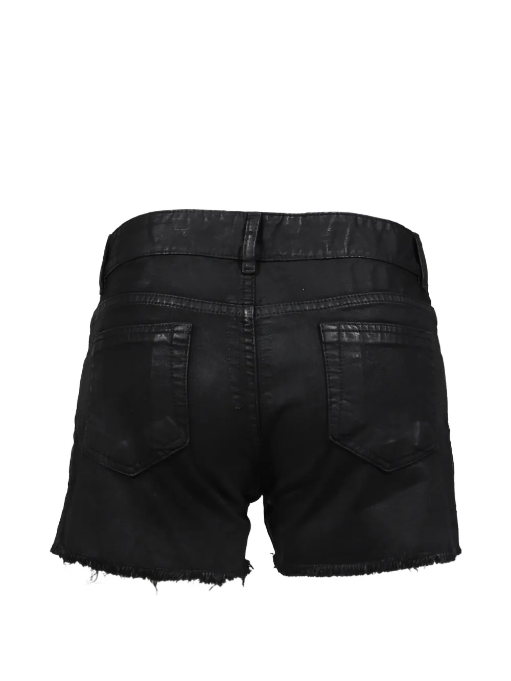 Rick Owens DRKSHDW Lana Cut Offs shorts met franje Zwart