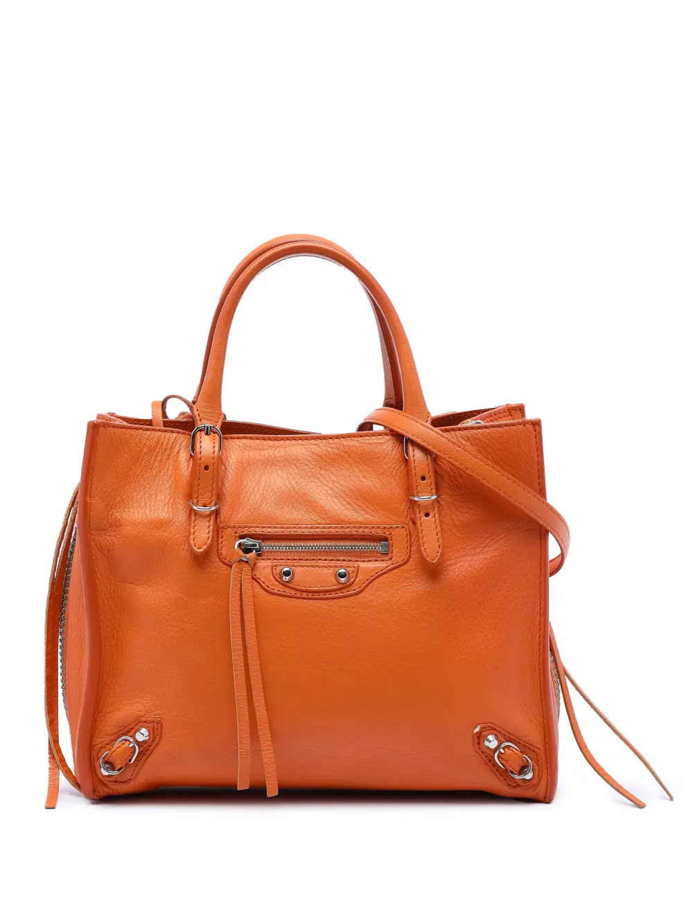 Balenciaga Pre-Owned 2014 Mini Leather Papier A4 Zip Around satchel - Arancione