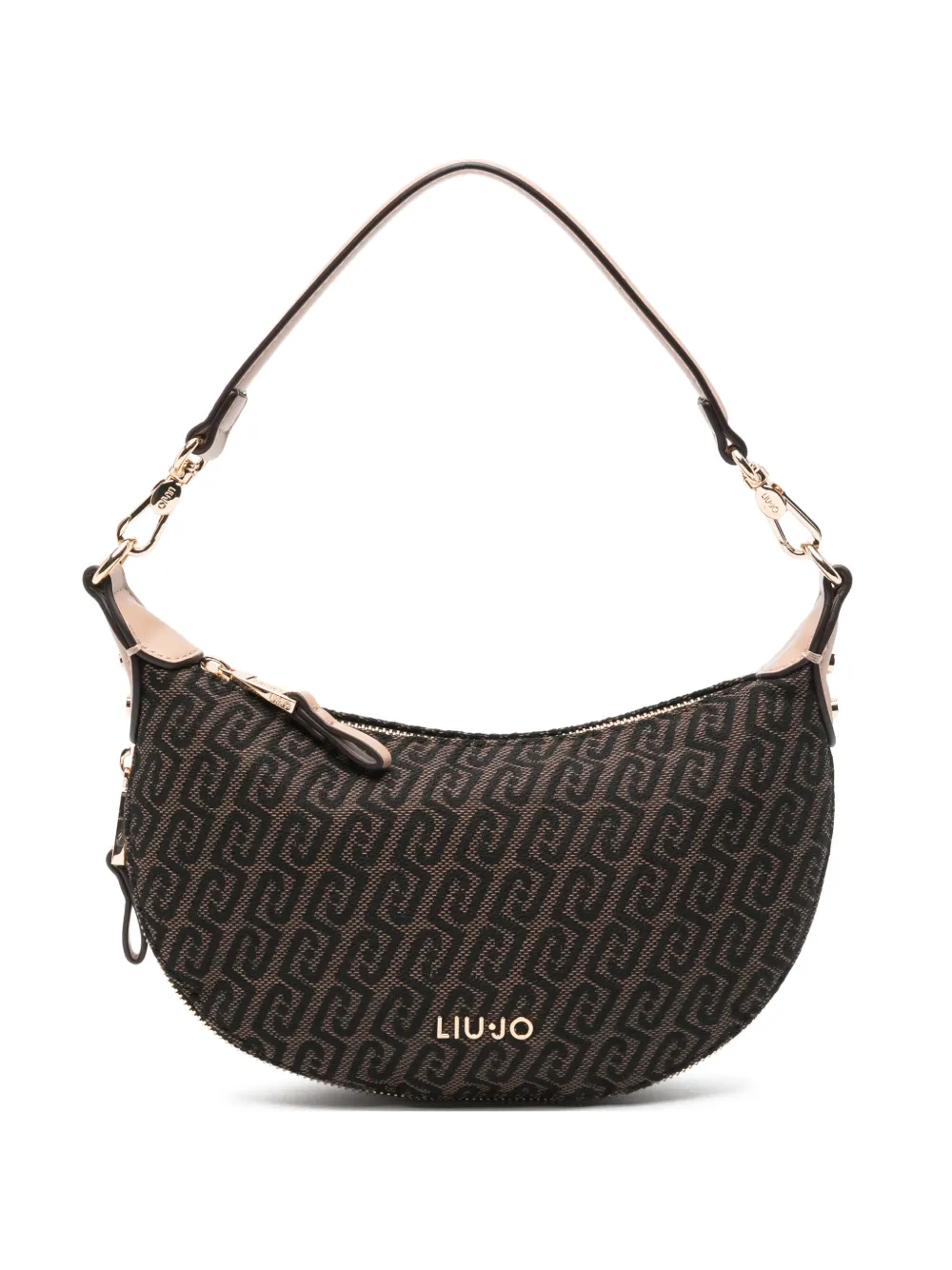 LIU JO monogram-print chain tote bag - Marrone