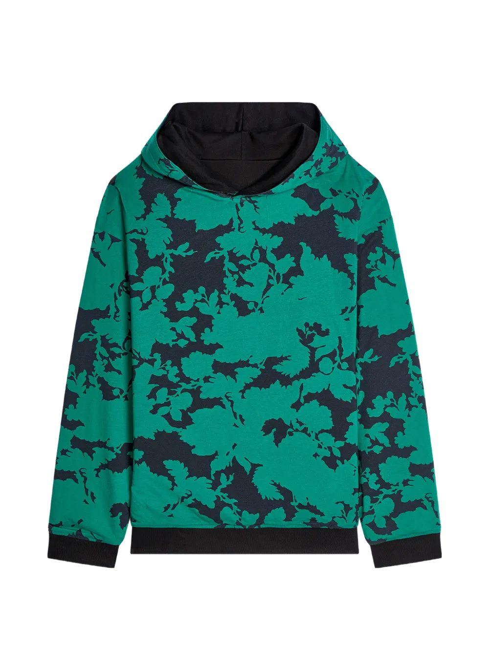 DRIES VAN NOTEN floral-print hoodie - Black