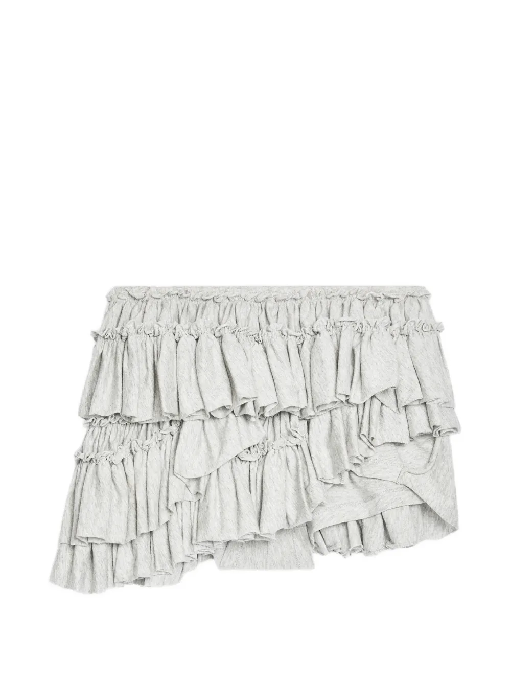 DRIES VAN NOTEN ruffled shorts - Grigio