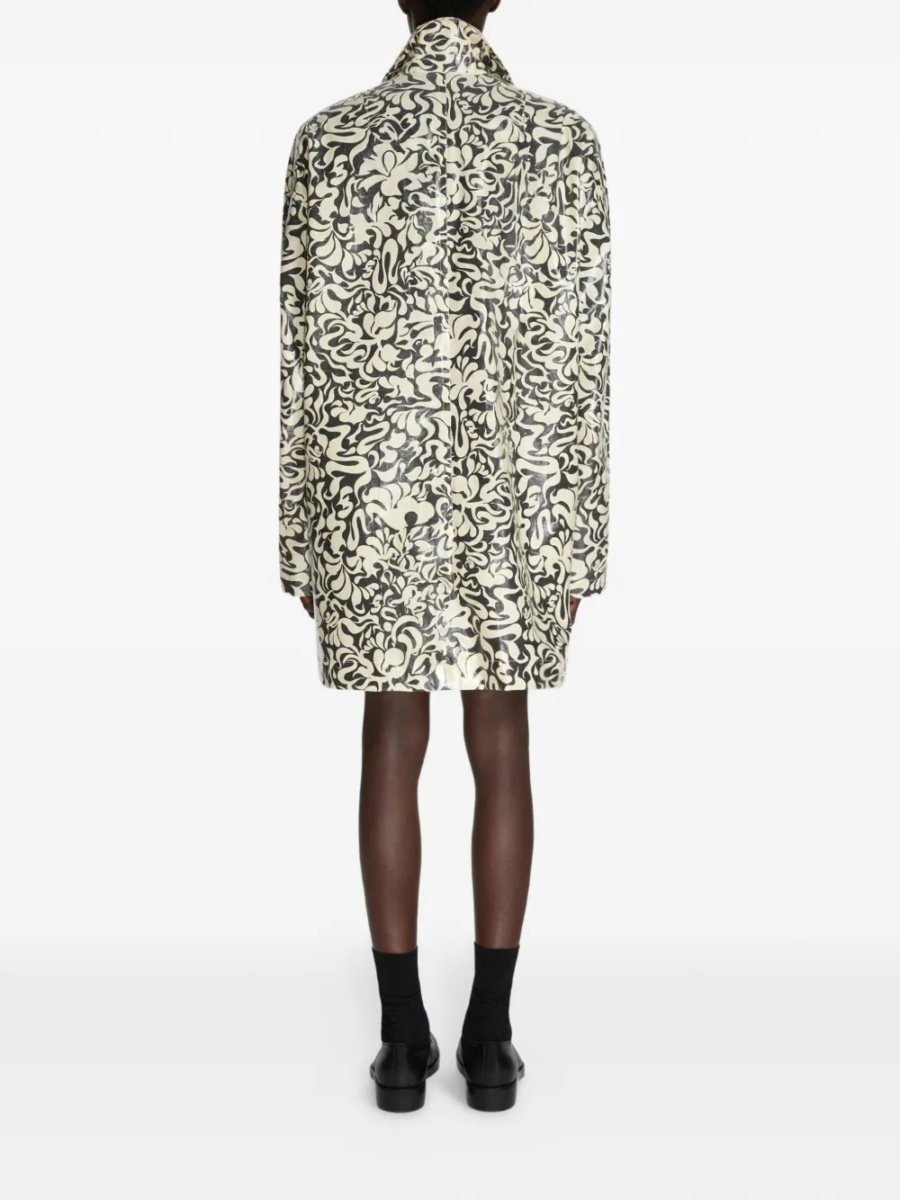 DRIES VAN NOTEN Jas met print Beige