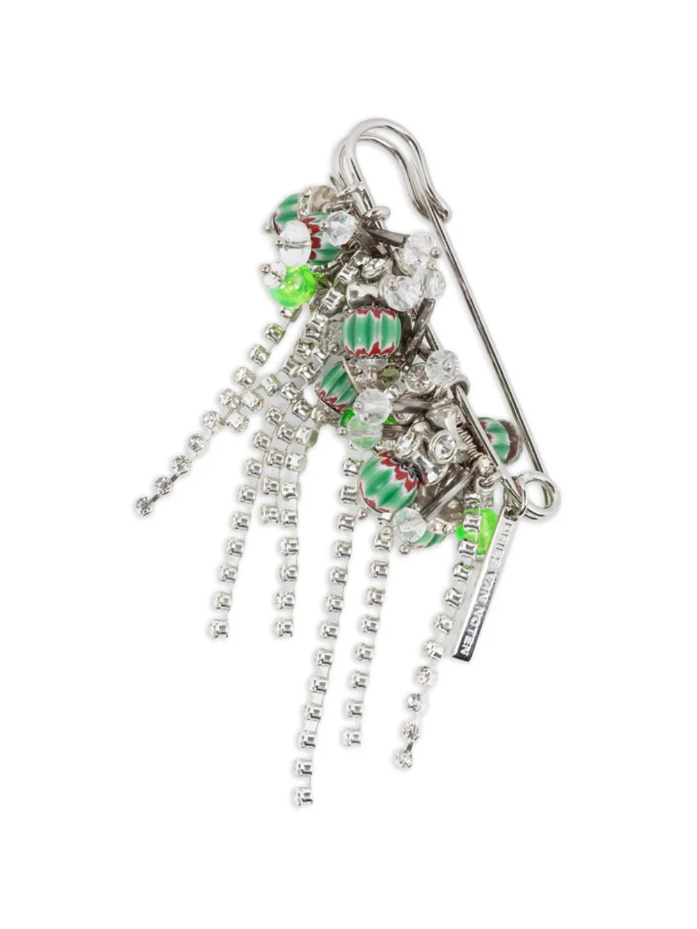  Dries Van Noten Spilla Con Perline - Argento 