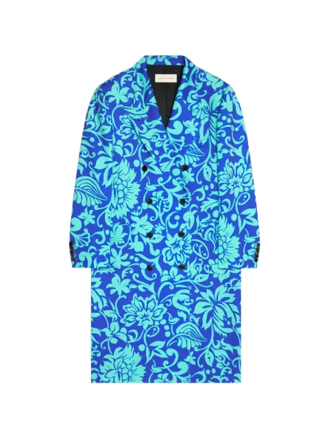 DRIES VAN NOTEN abrigo con doble botonadura y estampado floral