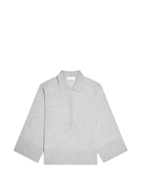 DRIES VAN NOTEN button wide-sleeved polo top