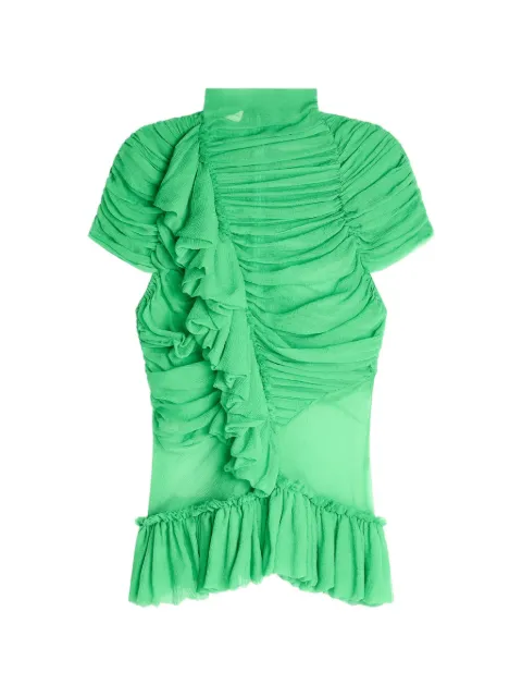 DRIES VAN NOTEN ruffled silk top