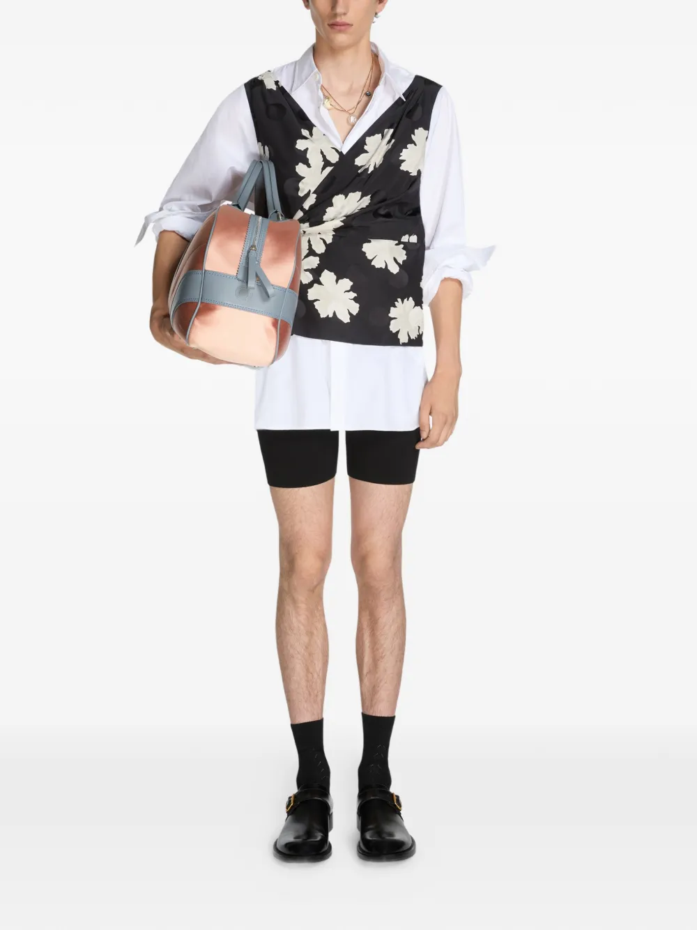  Dries Van Noten Panelled Holdall - Neutrals 