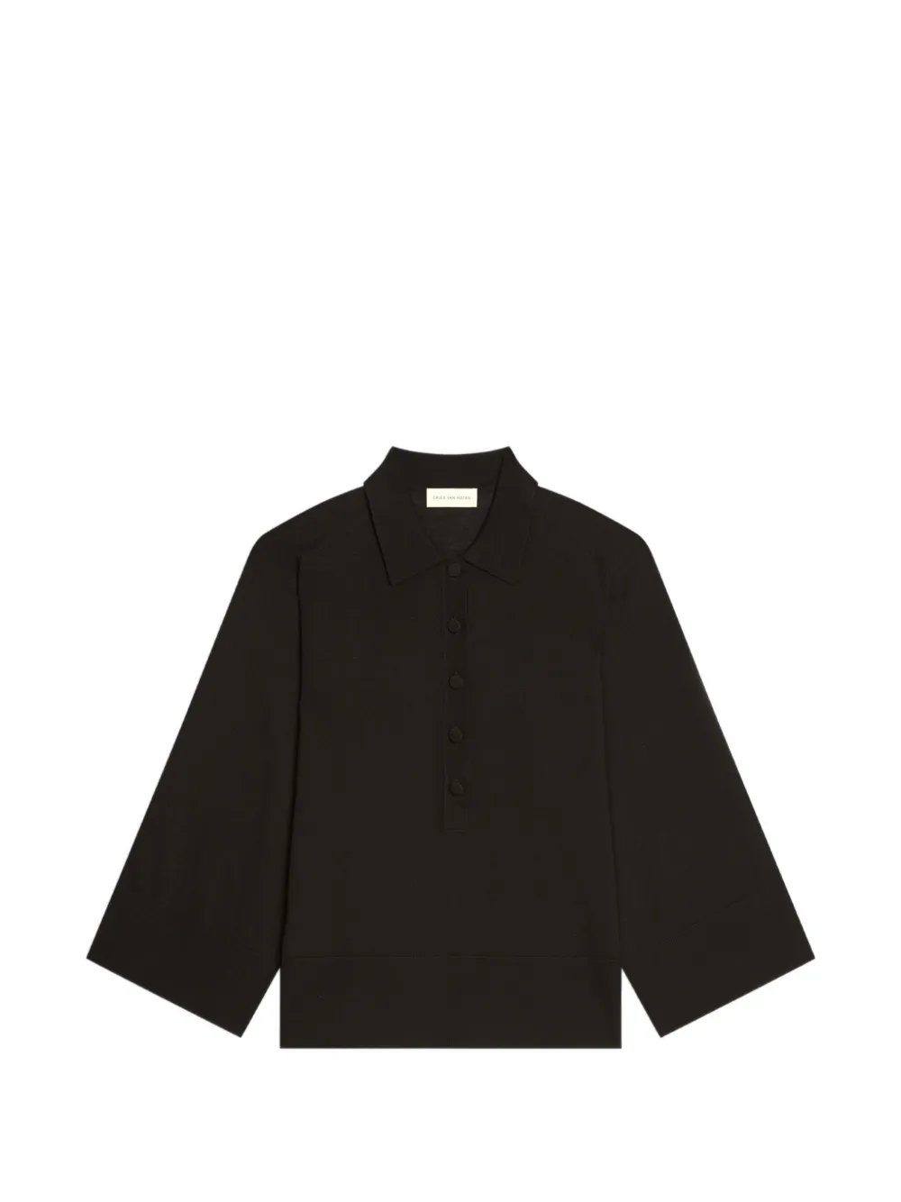 DRIES VAN NOTEN buttoned polo top - Schwarz