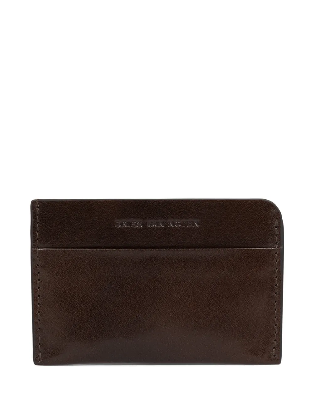 DRIES VAN NOTEN logo card holder - Marrone