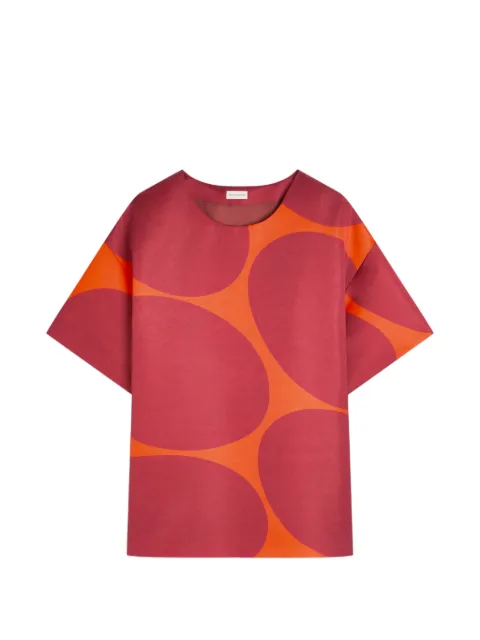 DRIES VAN NOTEN circle-print short-sleeve mini dress