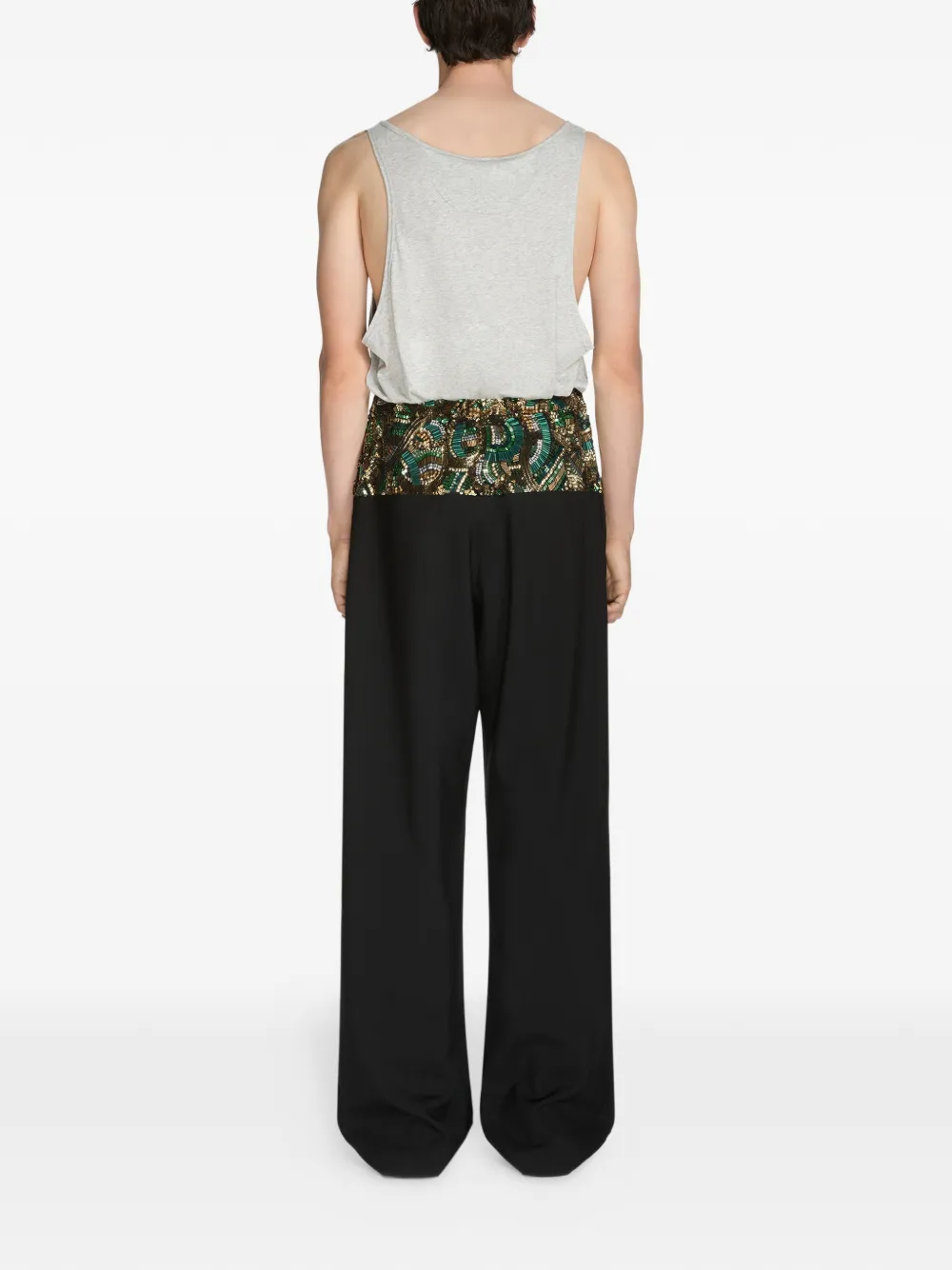  Dries Van Noten Sequin Trousers - Black 
