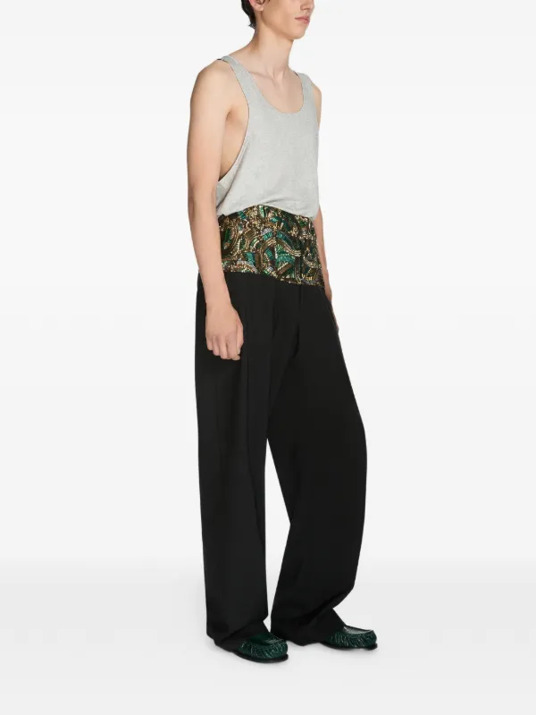 DRIES VAN NOTEN Embroidered Waist Trousers | Black | FARFETCH