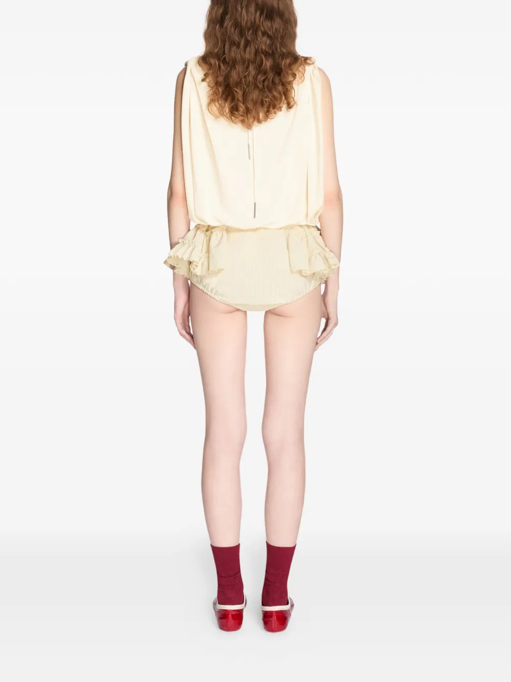 ruffled micro shorts