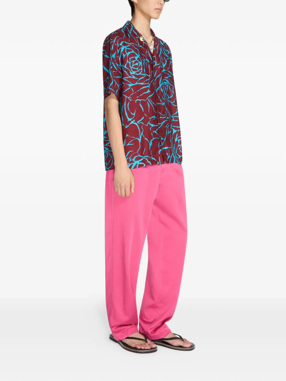  Dries Van Noten Drawstring Trousers - Pink 