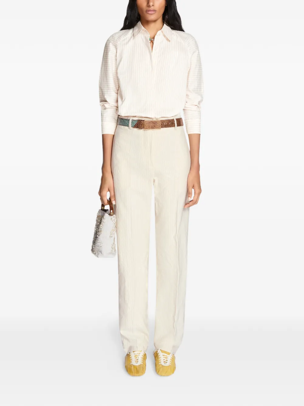  Dries Van Noten Rectangle-buckle Belt - Brown 