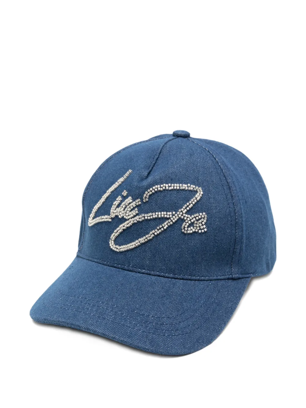 LIU JO bead-embellished logo baseball cap - Blu