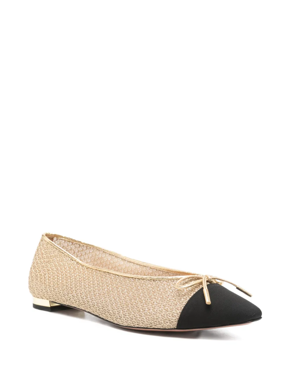 Aquazzura bow-detail ballet flats Goud