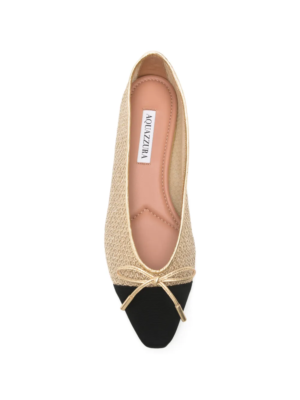 Aquazzura bow-detail ballet flats Goud