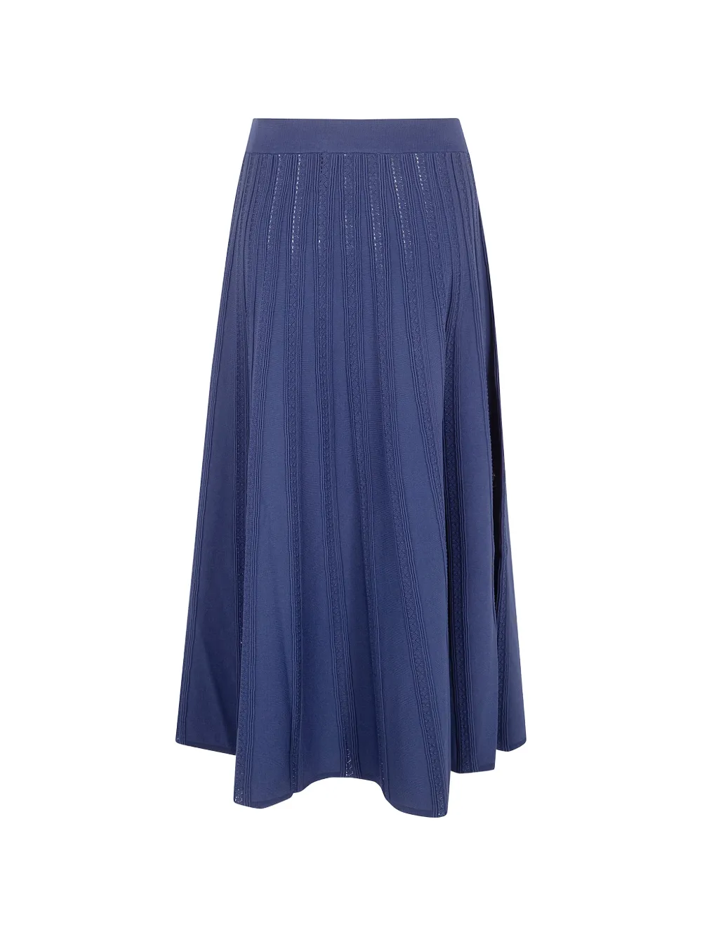  Blugirl Ribbed-knit Midi Skirt - Blue 