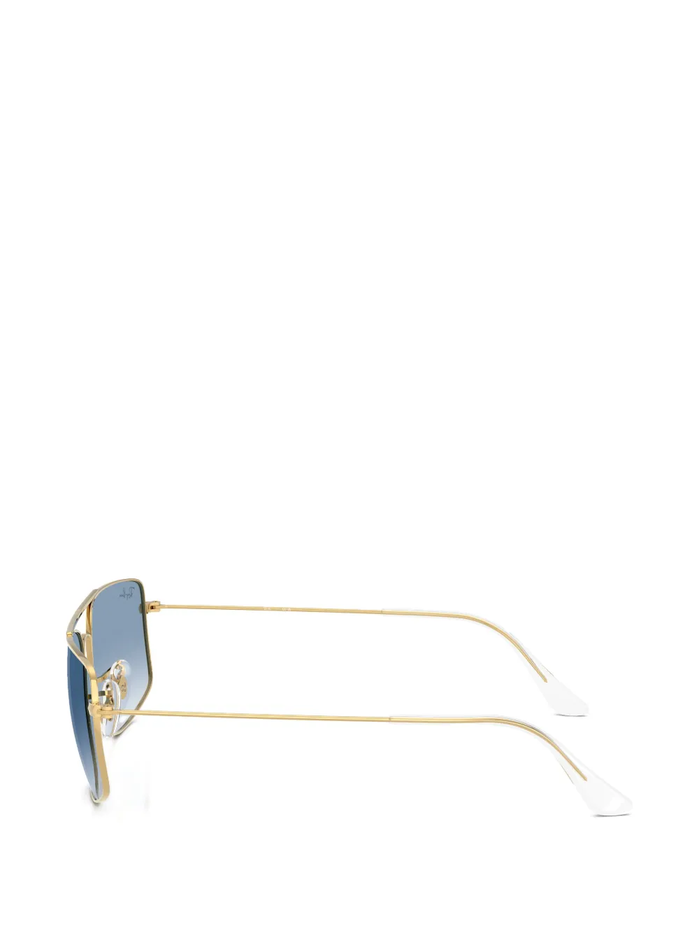 Ray-Ban Zonnebril met metalen rechthoekig montuur Goud
